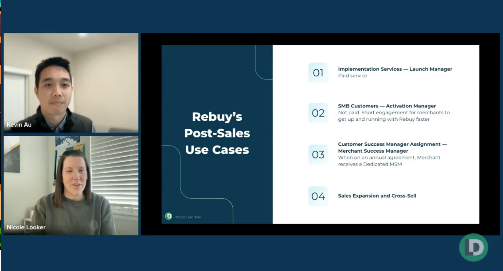 screenshot of Customer Spotlight Webinar with Rebuy
